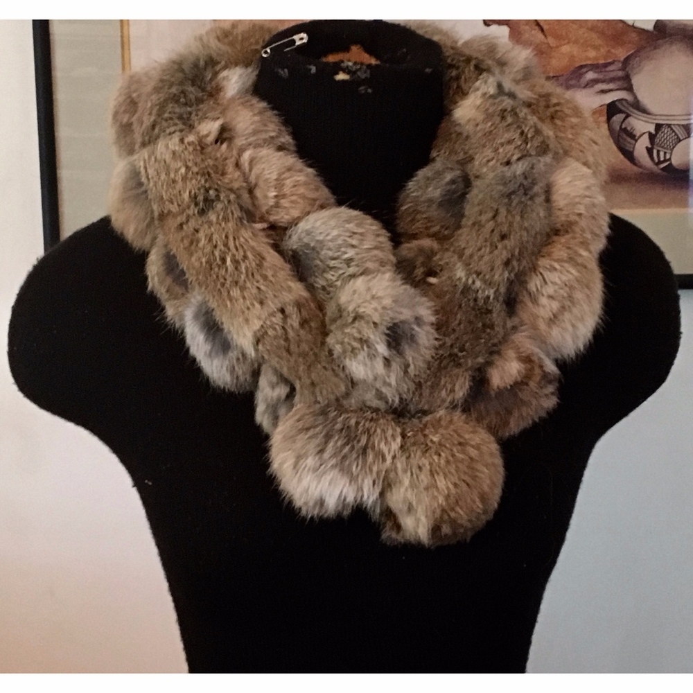 Love Token Rabbit Fur Neck Wrap